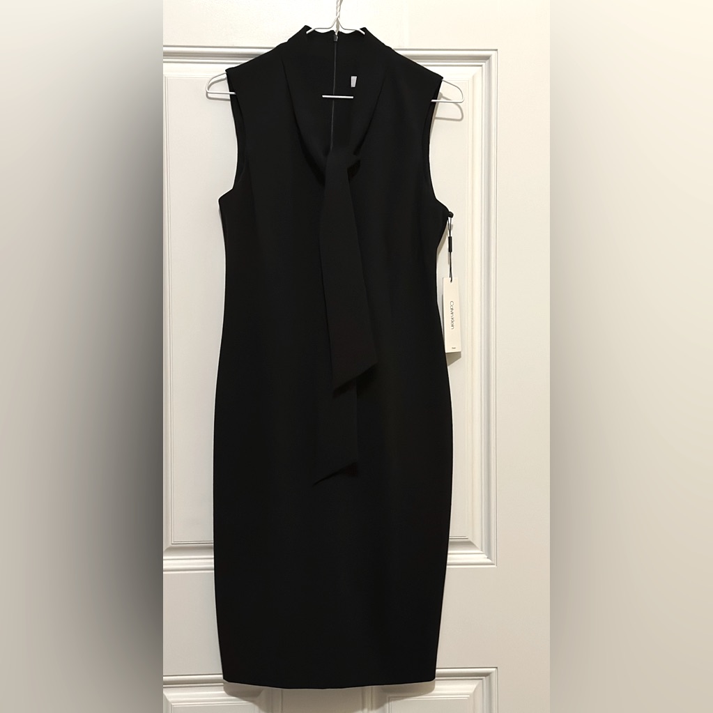 Nwt Calvin Klein Tie Neck Dress Size 8